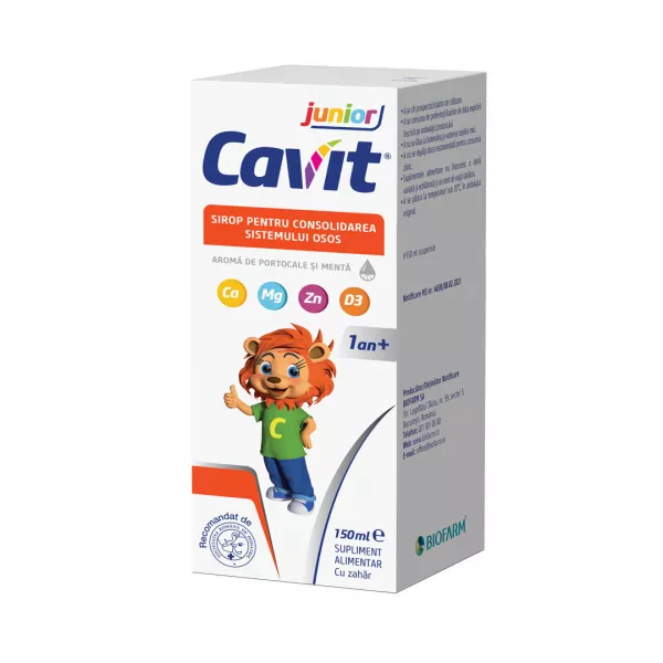 Sirop pentru consolidarea sistemului osos Cavit junior, 150 ml, Biofarm
