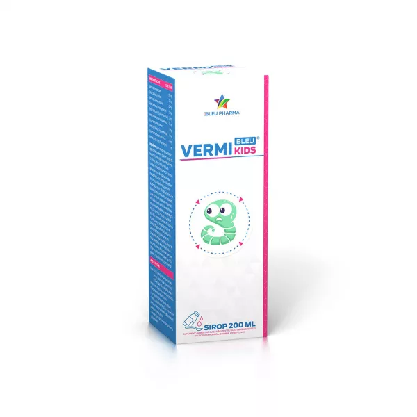 Sirop pentru copii Vermi Bleu Kids, 200 ml, Bleu Pharma