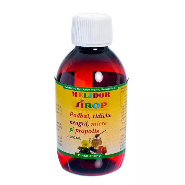 Sirop Podbal cu Ridiche Neagra Miere si Propolis, 200 ml, Elidor
