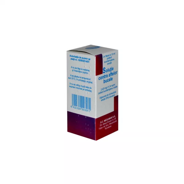 Solutie contra aftelor bucale, 10 g, Meduman Viseu