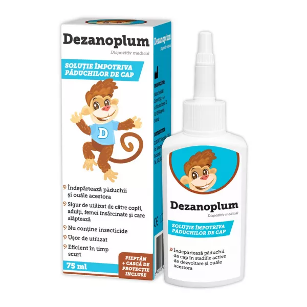 Solutie impotriva paduchilor Dezanoplum, 75 ml, Zdrovit