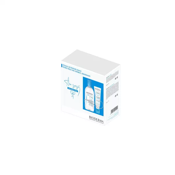 Solutie micelara hidratanta Hydrabio H2O, 250 ml + Gel crema pentru piele sensibila normala sau mixta Hydrabio, 40 ml, Bioderma