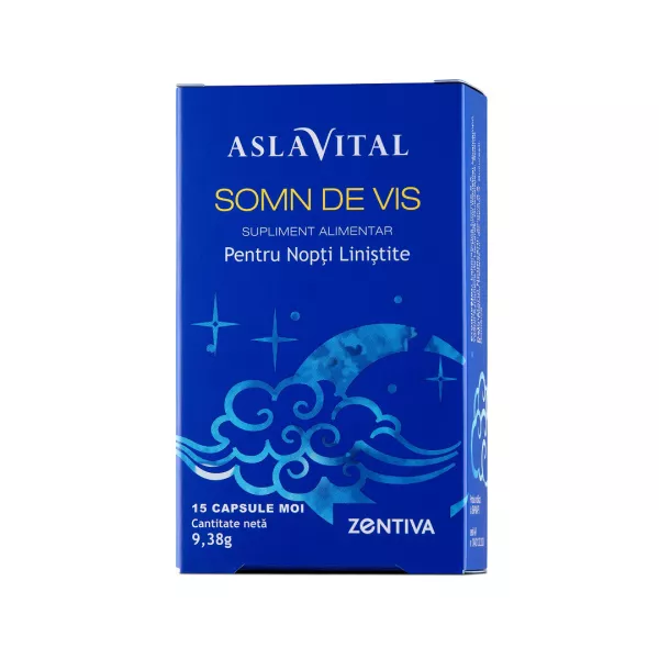 Somn de vis, pentru nopti linistite Aslavital, 15 capsule moi, Zentiva