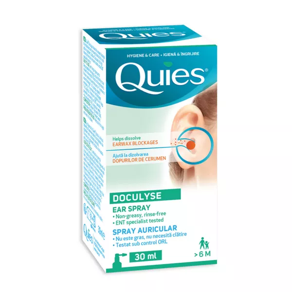 Spray auricular pentru eliminarea dopurilor de ceara Doculyse, 30 ml, Quies