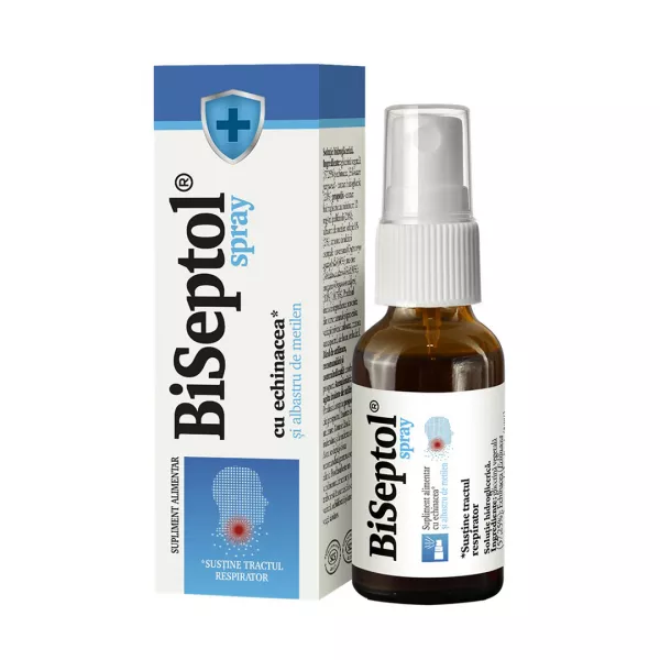 Spray cu Echinacea si Albastru de Metilen BiSeptol, 20 ml, Dacia Plant