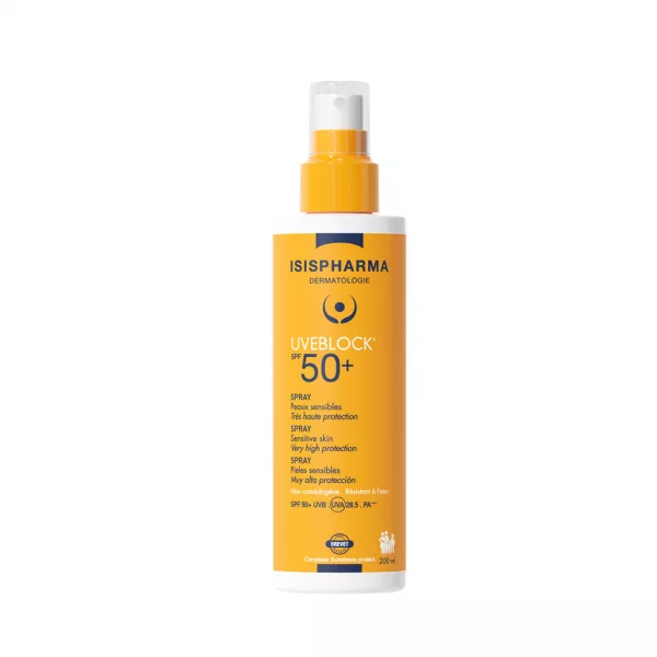 Spray cu protectie solara UVEBLOCK SPF 50+, 200 ml, Isis Pharma