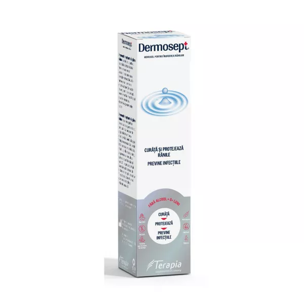 Spray hydrogel pentru ingrijirea ranilor Dermosept, 150 ml, Terapia SA