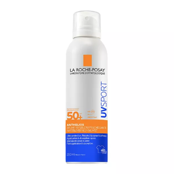 Spray invizibil cu protectie solara SPF 50+ Anthelios UVSport, 200 ml, La Roche Posay