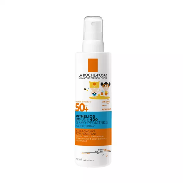 Spray invizibil cu protectie solara SPF50+ fata si corp pentru copii Anthelios Dermo-Pediatrics, 200 ml, La Roche Posay