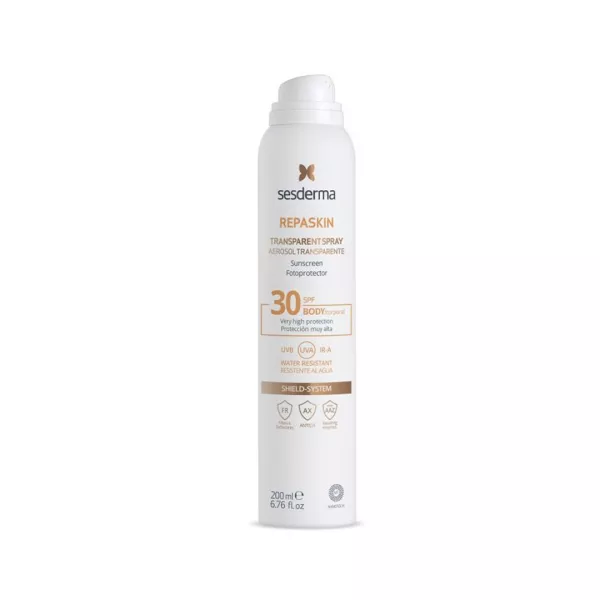 Spray pentru corp fotoprotector transparent REPASKIN, SPF 30, 200 ml, Sesderma