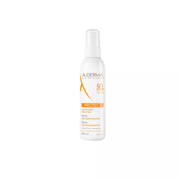 Spray pentru piele sensibila cu SPF 50+ A-Derma Protect, 200 ml, A-Derma
