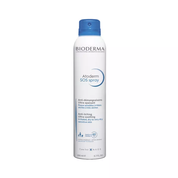 Spray Atoderm SOS anti-mâncărime cu efect calmant imediat, 200 ML, Bioderma