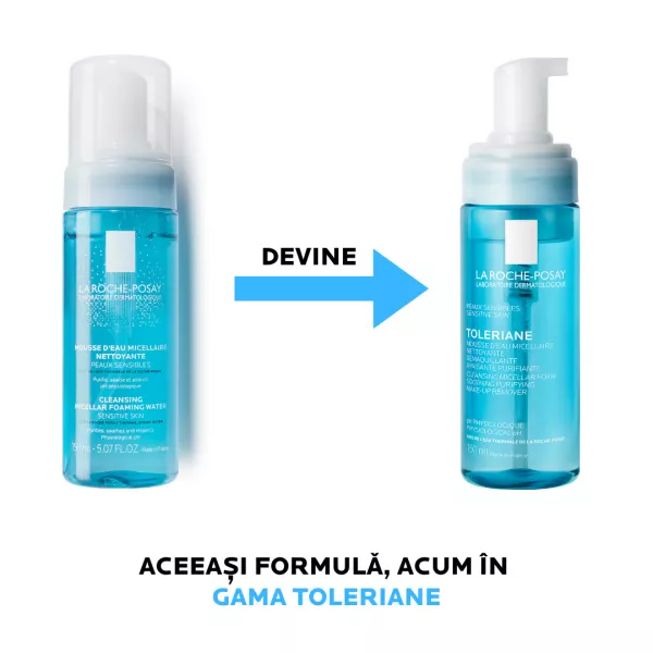 Spuma de apa micelara pentru piele sensibila Toleriane, 150 ml, La Roche Posay