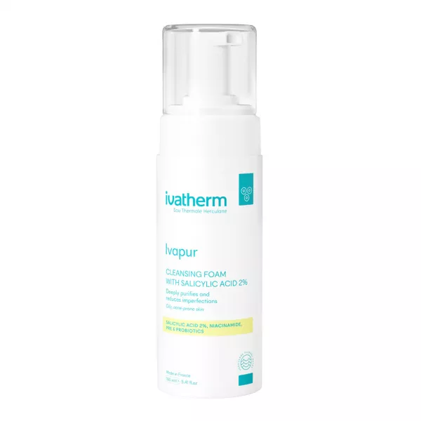 Spuma de curatare cu acid salicilic 2%, 160 ml, Ivatherm