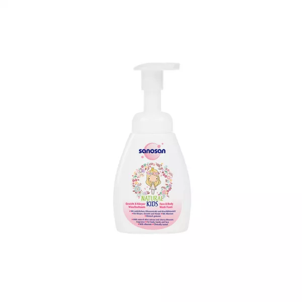 Spuma de spalare Sanosan Kids pentru fete, 250 ml