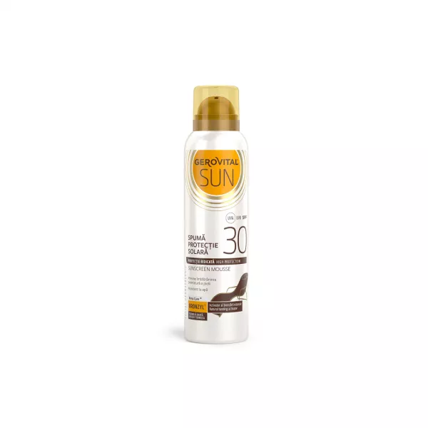 Spuma protectie solara SPF 30 Sun, 150 ml, Gerovital