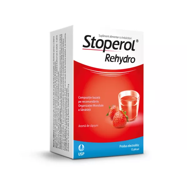 Stoperol Rehydro, 12 plicuri, USP