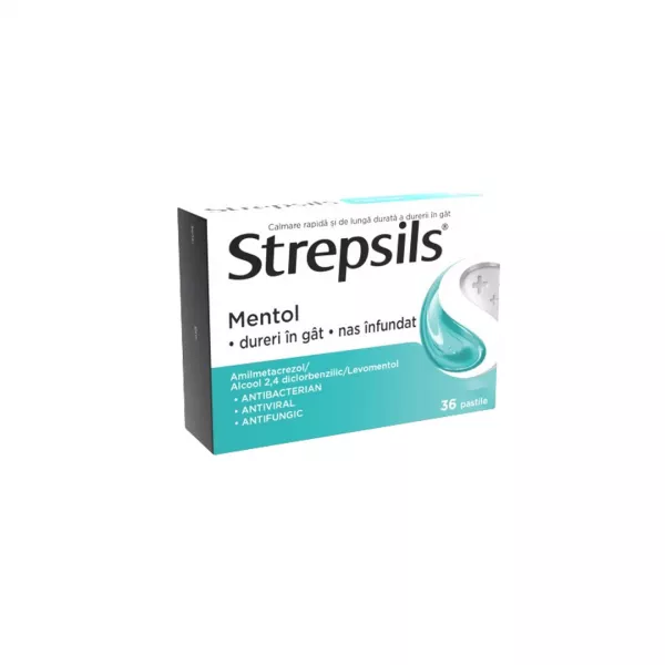 Strepsils Mentol, 36 pastile, Reckitt Benckiser Healthcare