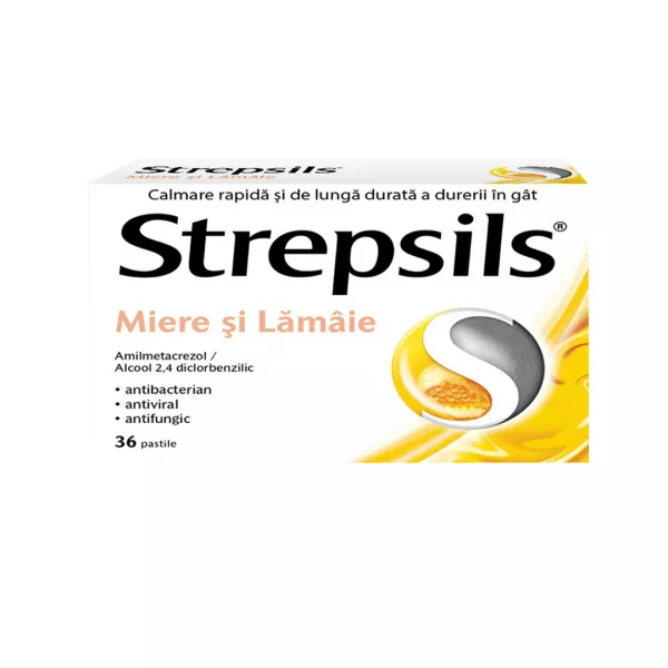 Strepsils miere si lamaie, 36 pastile, Reckitt Benckiser Healthcare