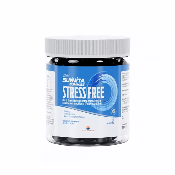Sunvita Gummies Stress Free, 60 jeleuri, Sun Wave Pharma