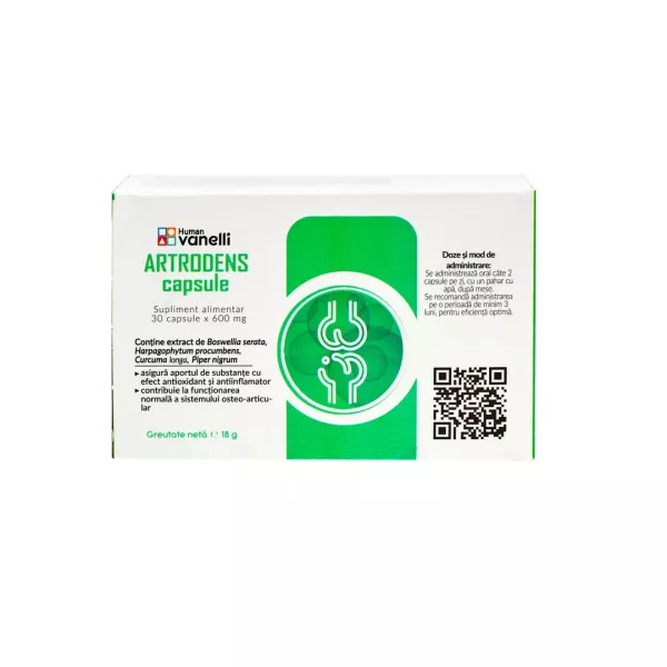 Supliment alimentar Artrodens, 30 capsule, Vanelli