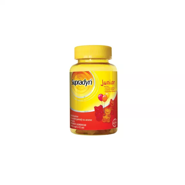 Multivitamine si minerale pentru copii Supradyn Junior, 30 ursuleti gumati, Bayer