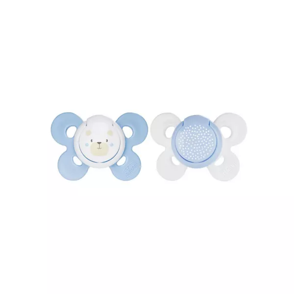 Suzeta silicon Physio Comfort, 0-6 luni, baieti, Chicco