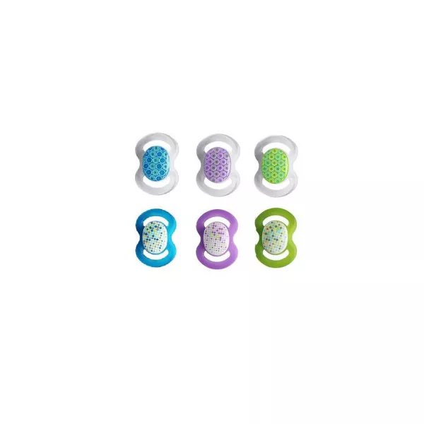 Suzete cu tetina simetrica din silicon Dentistar, talia 3, +18 luni, 2 bucati, 27250, Baby Nova