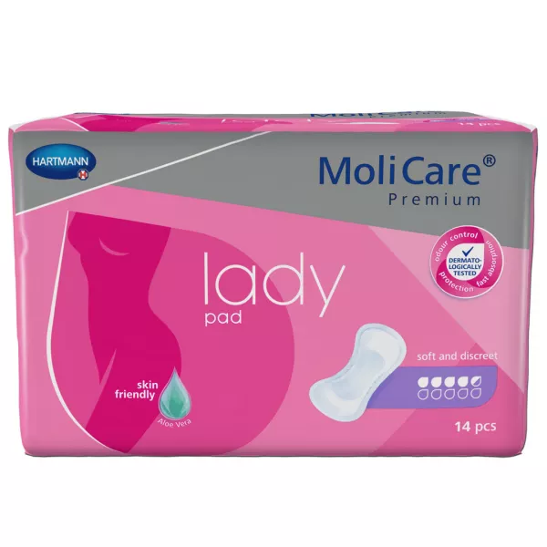 Tampoane pentru incontinenta usoara 4.5 picaturi Molicare Lady pad, 14 bucati, Hartmann