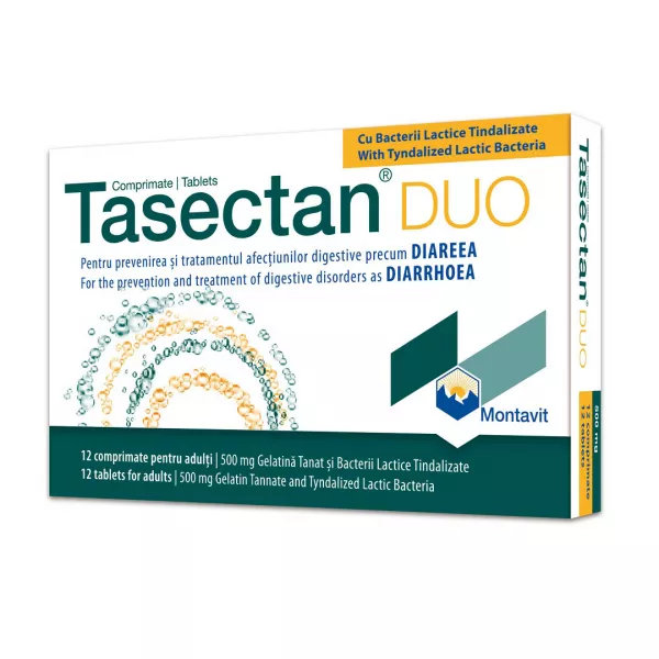 Tasectan DUO 500 mg adulti, 12 tablete, Montavit