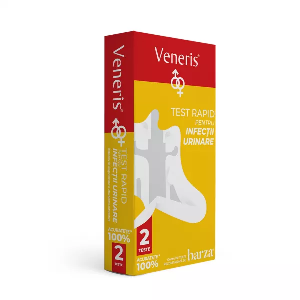 Test rapid de infectii urinare unisex, 2 teste, Veneris