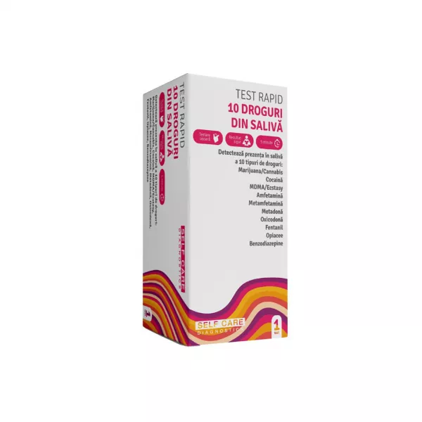 Test rapid din saliva 10 droguri, 1 bucata, Self Care