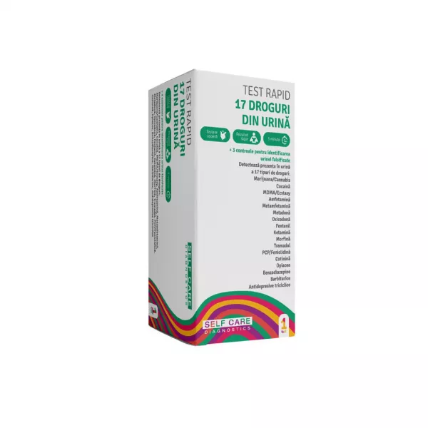 Test rapid din urina 17 droguri, 1 bucata, Self Care