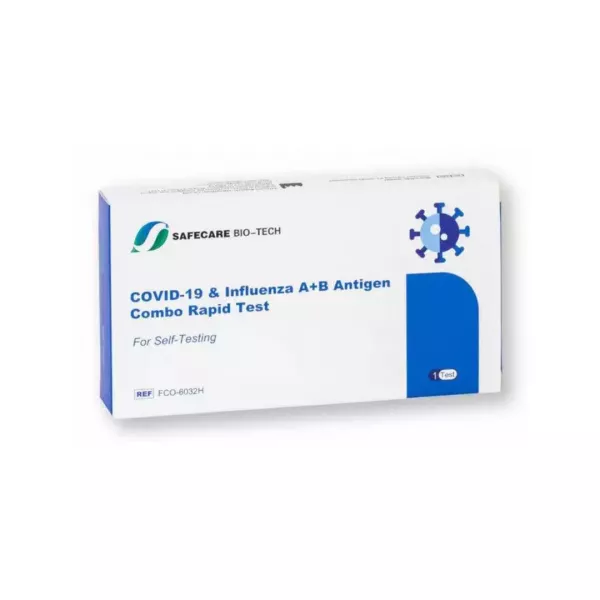 Test rapid gripa-antigen combinat SARS Cov-2 si virus gripal A / B, Safecare