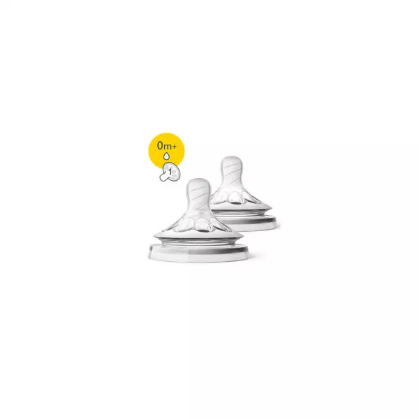 Tetina Natural Ultra Soft, Nr 1, 2 bucati, SCF 041/27, Philips Avent