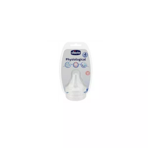 Tetina physiologica silicon cu sistem avansat anti-colici, cu flux rapid, 4 luni, 2 bucati, Chicco