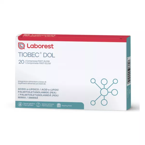 Tiobec Dol, 20 comprimate filmate, Laborest Italia