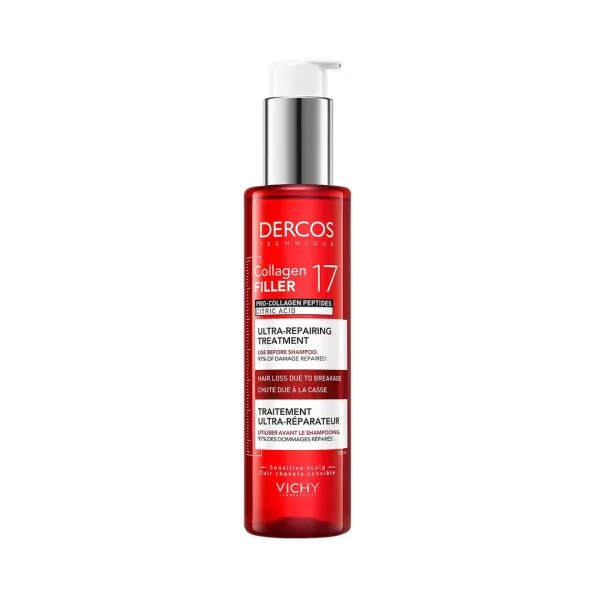 Tratament ultra-reparator cu peptide Pro-Colagen si acid citric Dercos Collagen 17 Filler, 150 ml, Vichy
