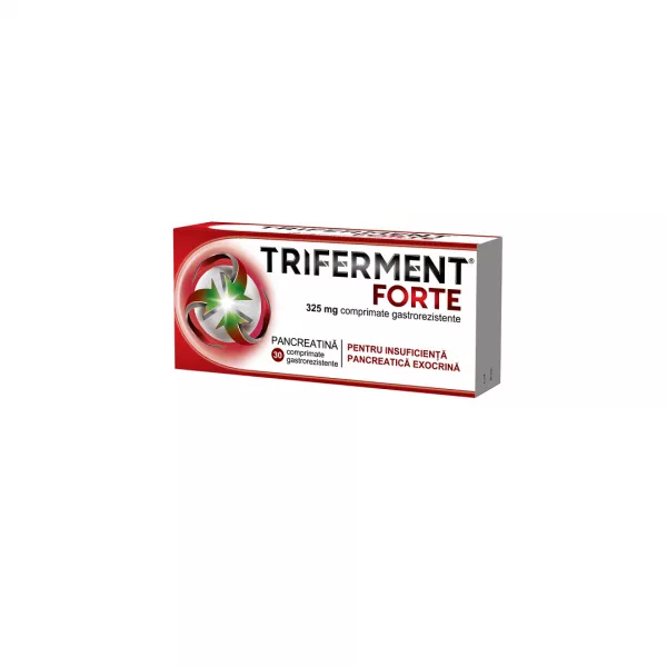 Triferment Forte, 325 mg, 30 comprimate gastrorezistente, Biofarm