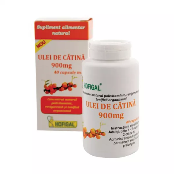 Ulei de catina 900 mg, 40 capsule, Hofigal
