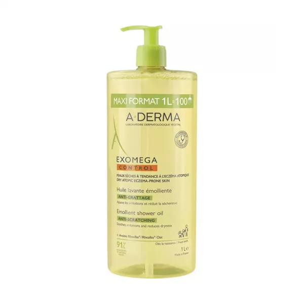Ulei de dus emolient Exomega Control, 1000 ml, A-Derma