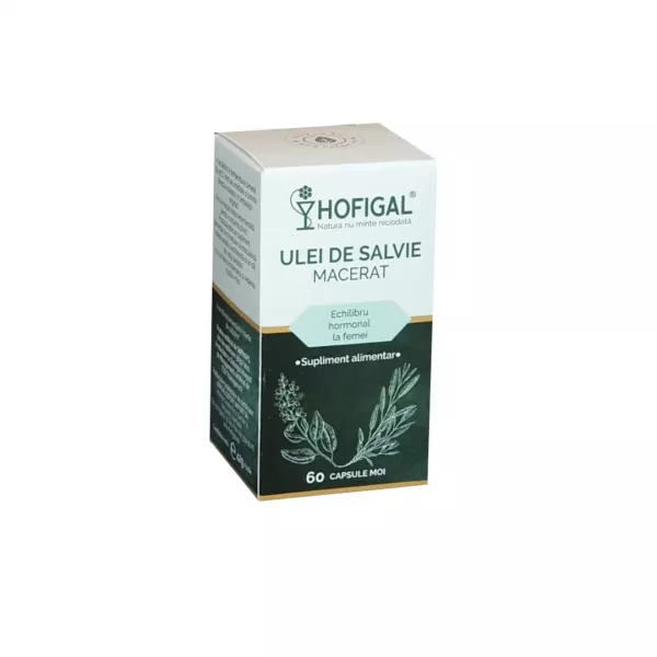 Ulei de salvie macerat, 60 capsule moi, Hofigal