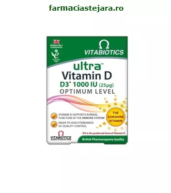 ULTRA VITAMINA D3 1000 U.I X 96 TAB VITABIOTICS