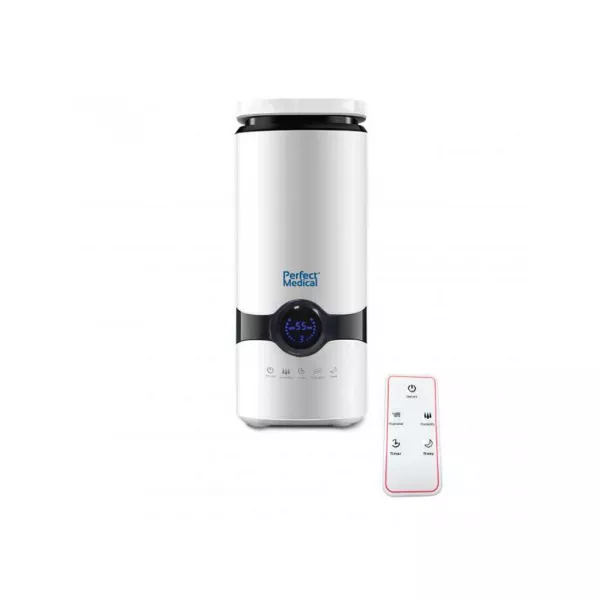 Umidificator de aer cu ultrasunete si aromaterapie - automatic, 4.5 L, programare umiditate, higrometru, telecomanda, PM-27, Perfect Medical