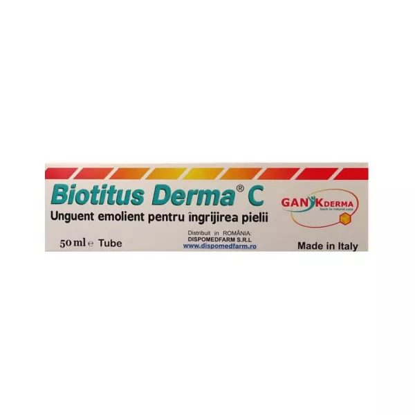 Unguent emolient pentru ingrijirea pielii Biotitus Derma C, 50 ml, Ganikderma