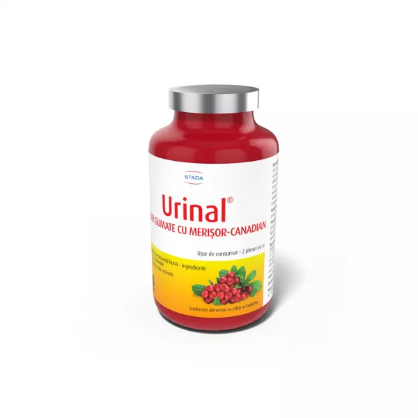 Urinal Jeleuri gumate cu Merisor-canadian, 60 jeleuri, Stada