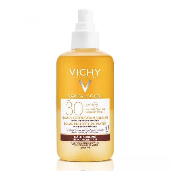 Apa de protectie solara Bronzanta Vichy Capital Soleil pentru corp SPF30, 200 ML