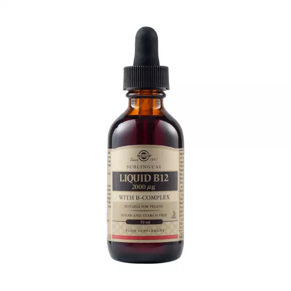 Vitamina B12 lichida sublinguala 2000 mcg, 59 ml, Solgar