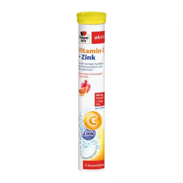 Vitamina C + Zinc Aktiv, 15 tablete efervescente, Doppelherz