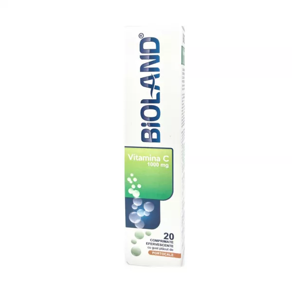 Vitamina C 1000 mg Bioland, 20 comprimate efervescente, Biofarm